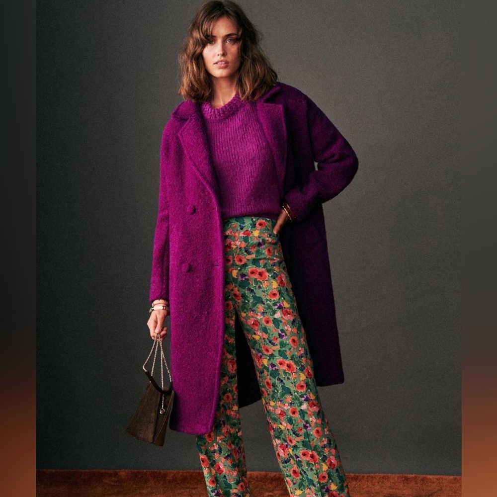 Sezane Jim Coat 38 Violet color